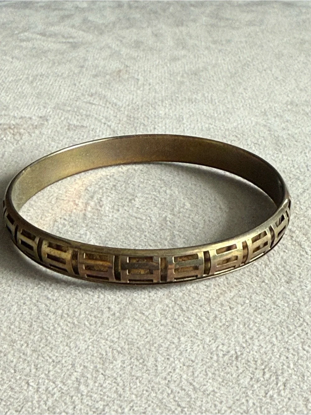 Gold-Tone Cutout Hinged Bangle Bracelet - Women Jewelry